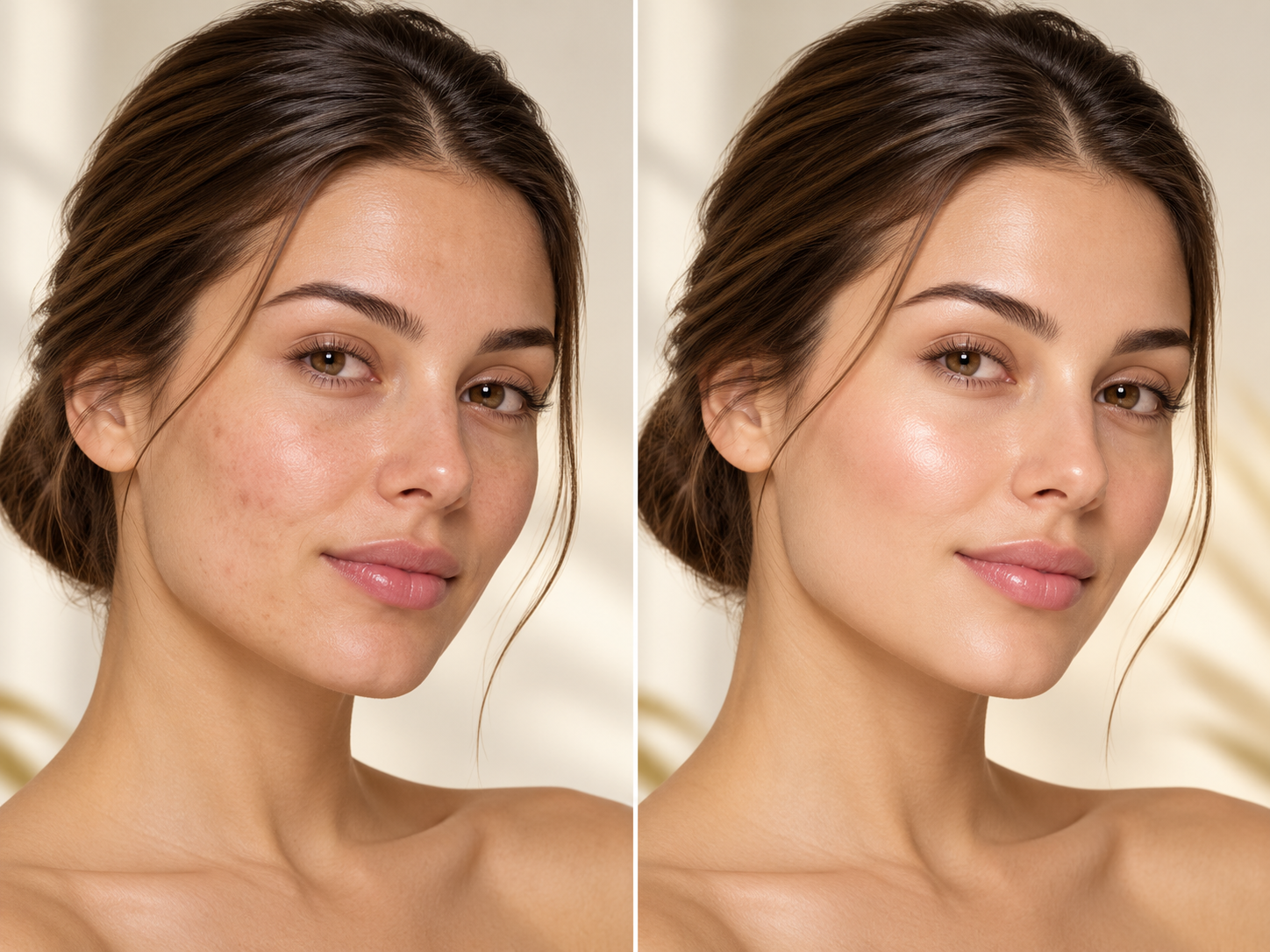 Illustrative before-and-after visual supplied for skin rejuvenation