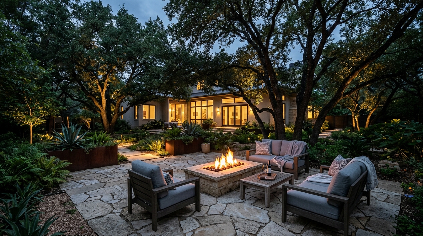 Pergola & Stone Patio