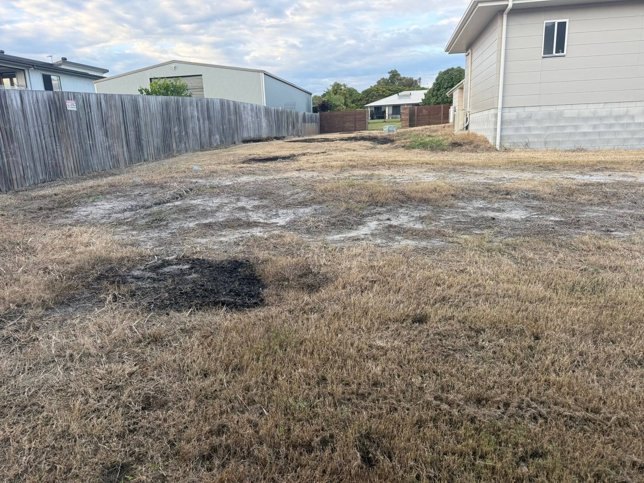 Before: the same yard before the work (project 1)