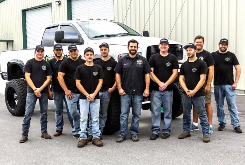 Top Trucks custom upfitting shop floor in Central Florida
