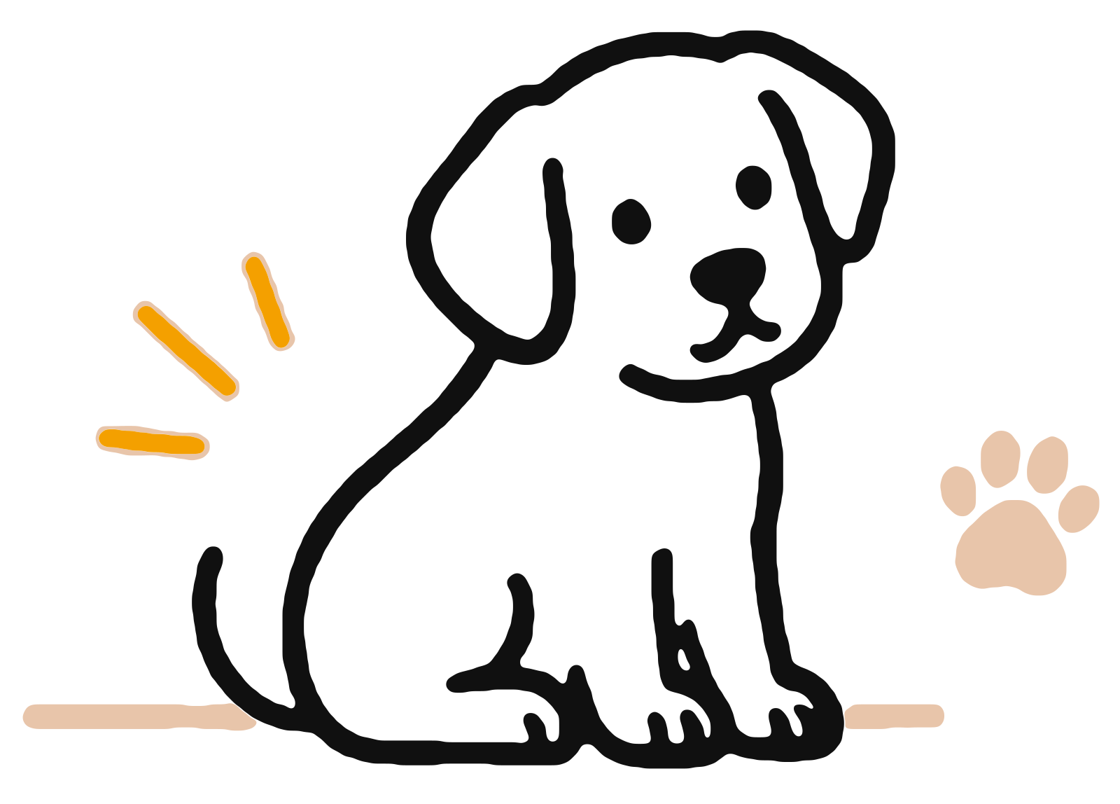 Puppy sitting