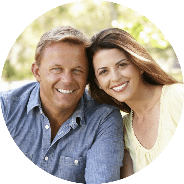 People smiling with confidence. 