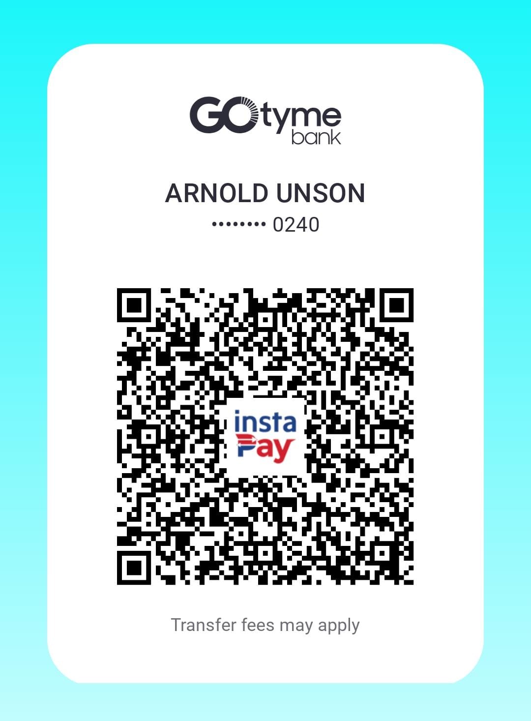 GoTyme Bank payment QR code