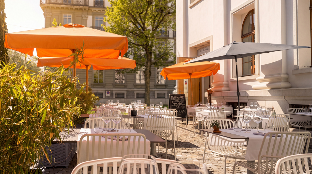 La terrasse du restaurant L'Olivier du Sacré-Cœur