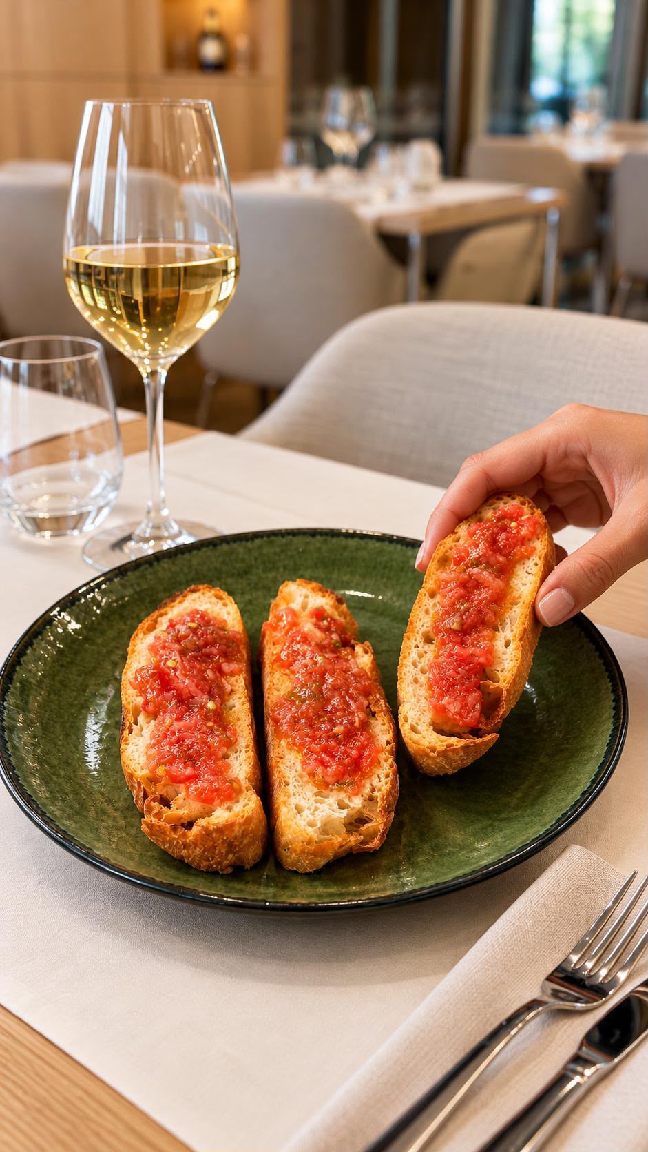 Tapas sur pain grillé à L'Olivier du Sacré-Cœur à Genève