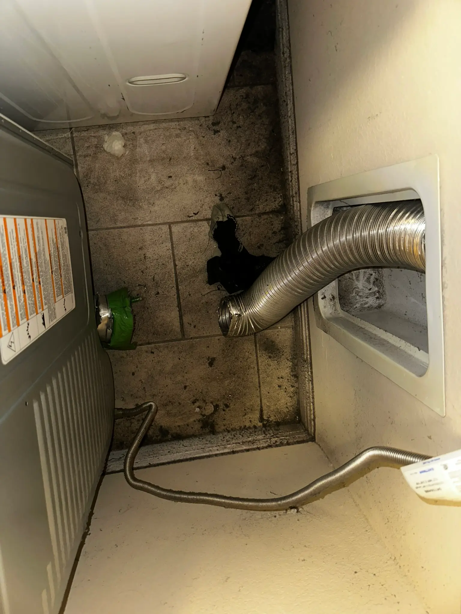 Dryer Vent Cleaning — before