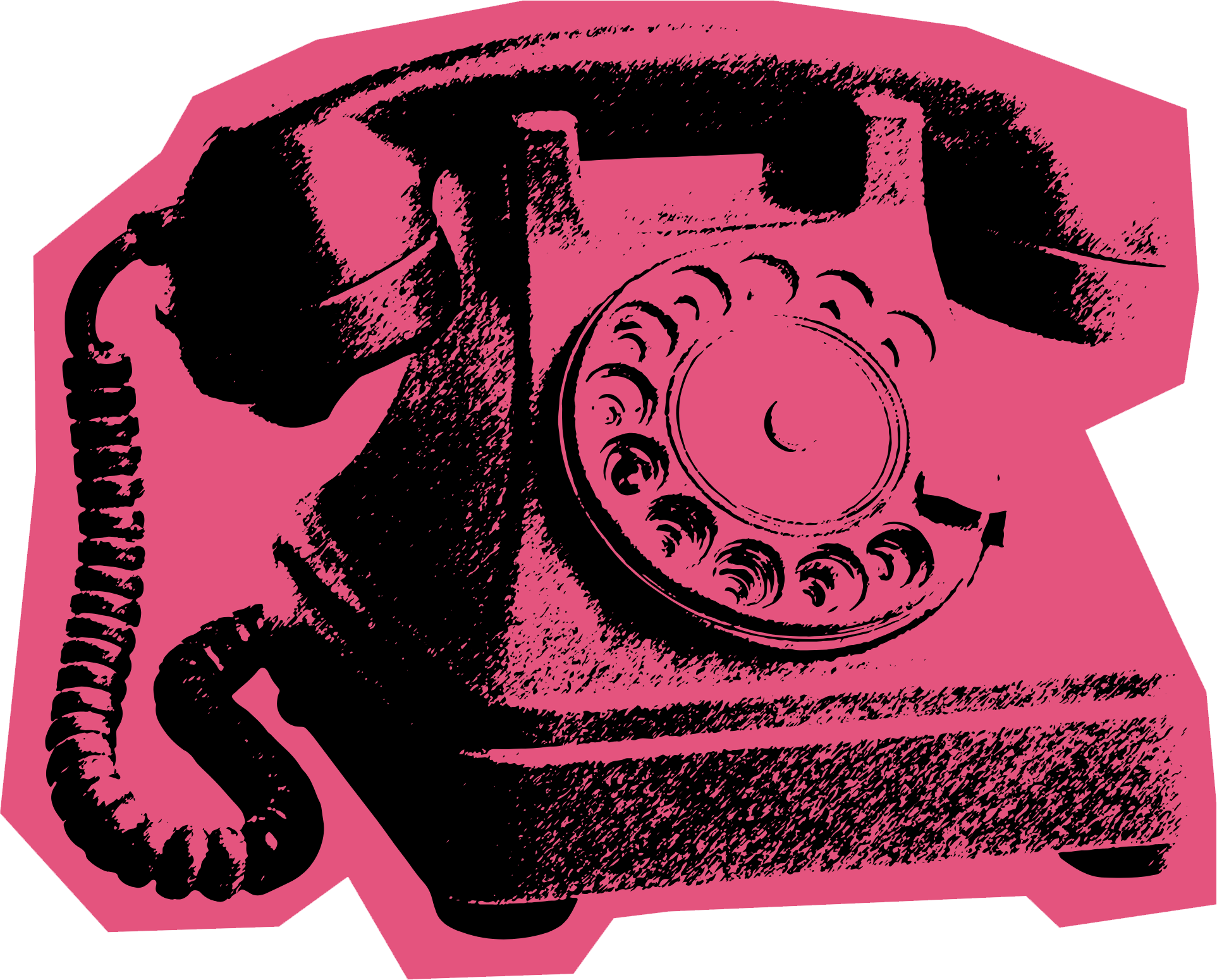 Pink landline graphic