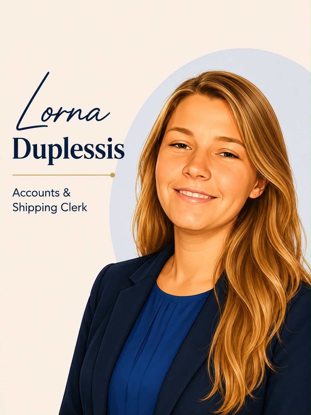 Lorna Du Plessis - Accounts & Shipping Clerk
