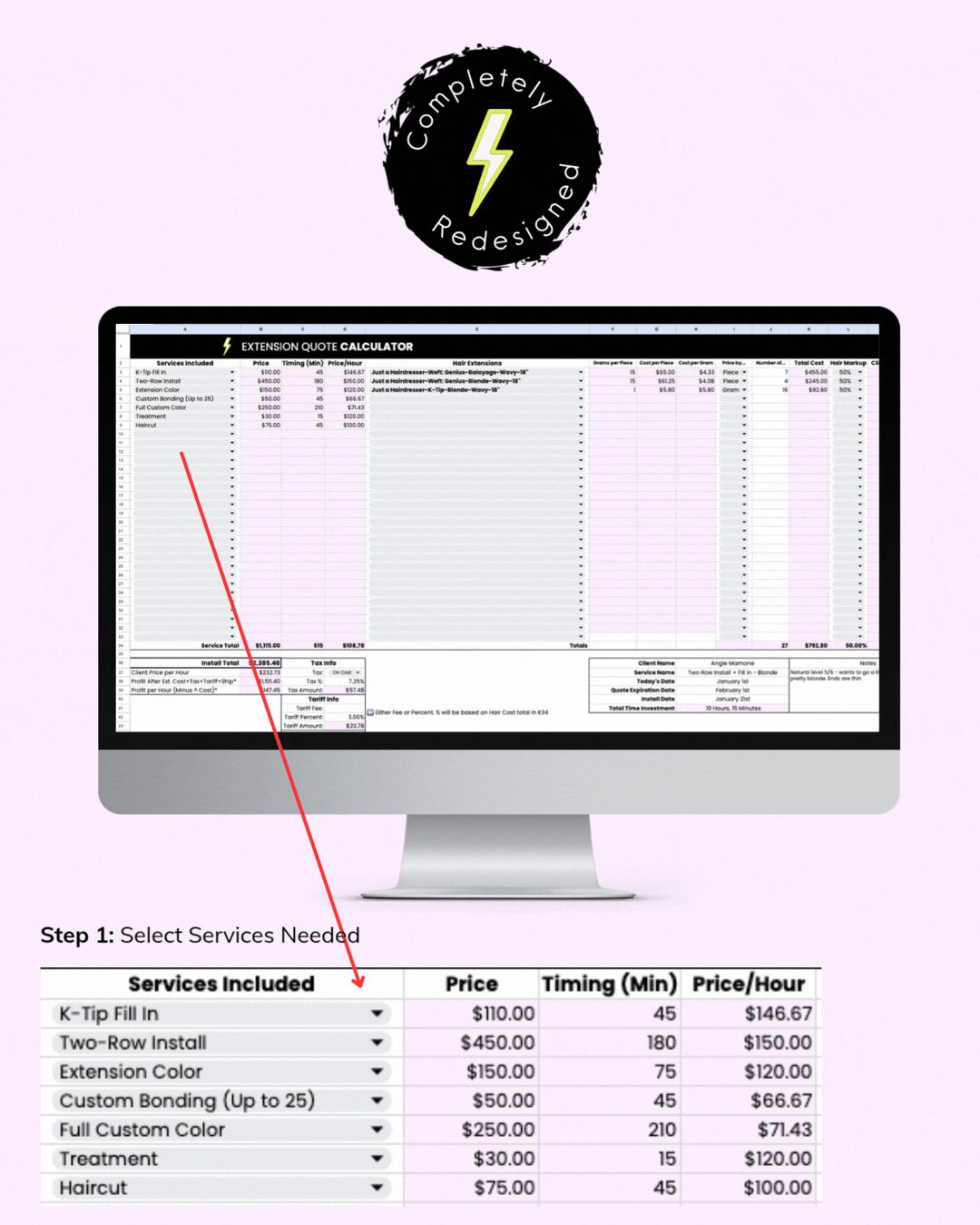 Extension Pricing Calculator Demo