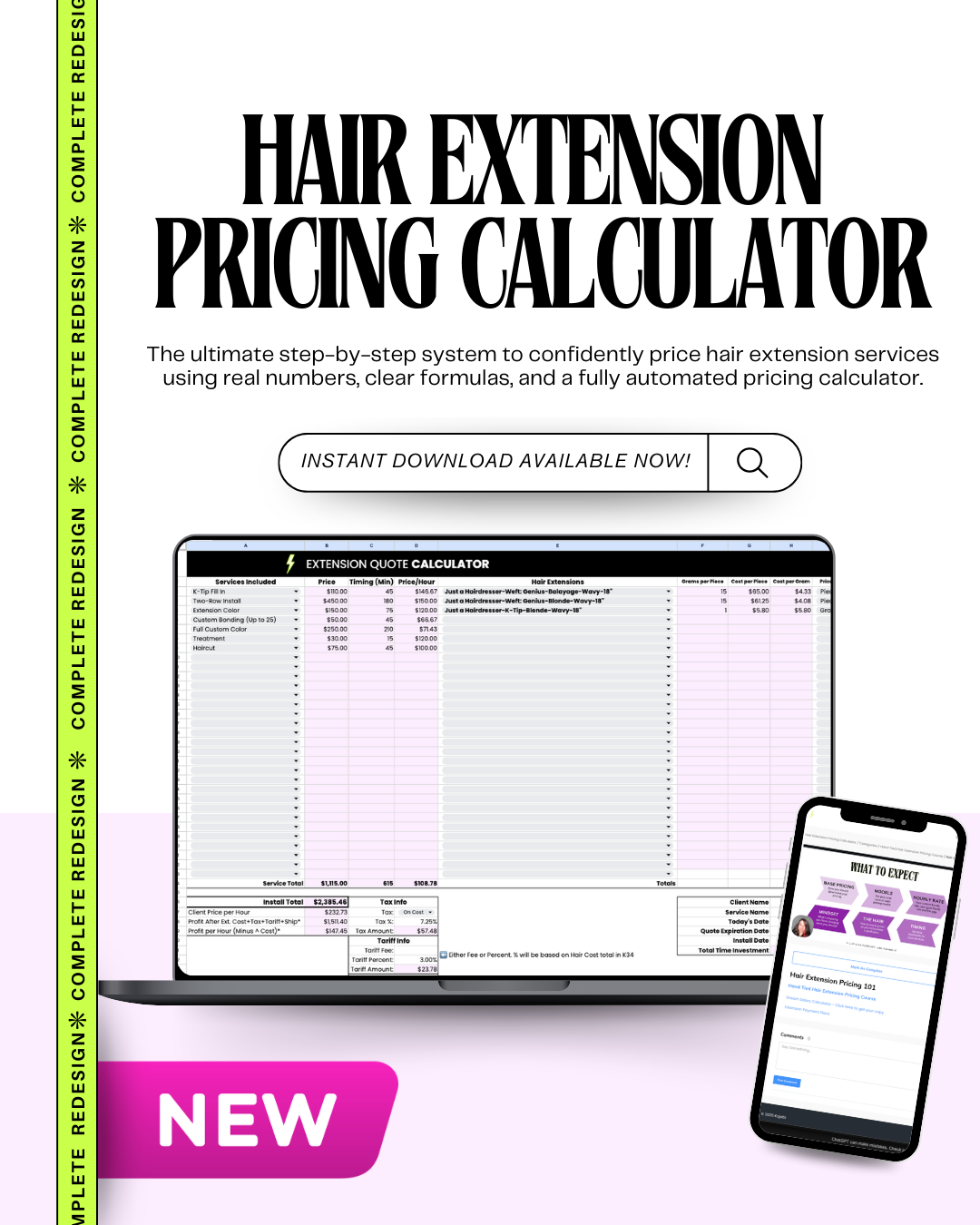 Extension Pricing Calculator Preview