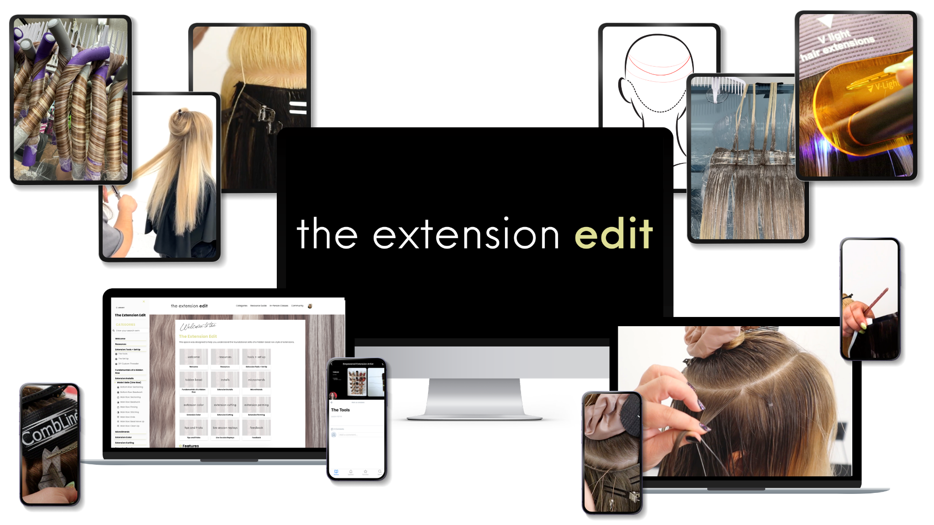 The Extension Edit platform mockup