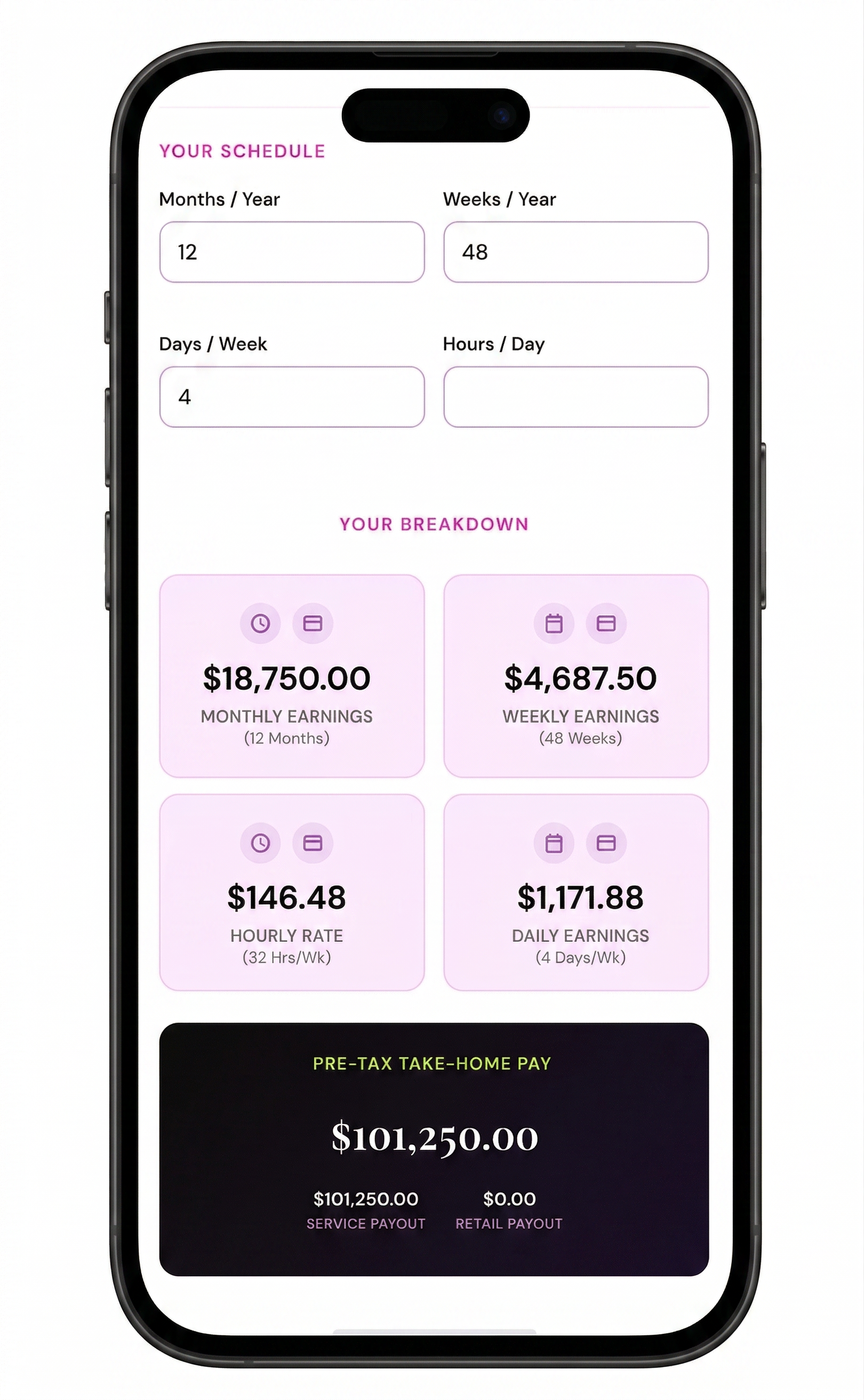 Dream Salary Calculator Preview