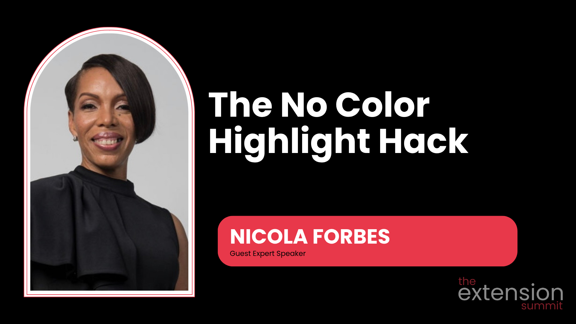 Nicola Forbes, 90-second guest speaker