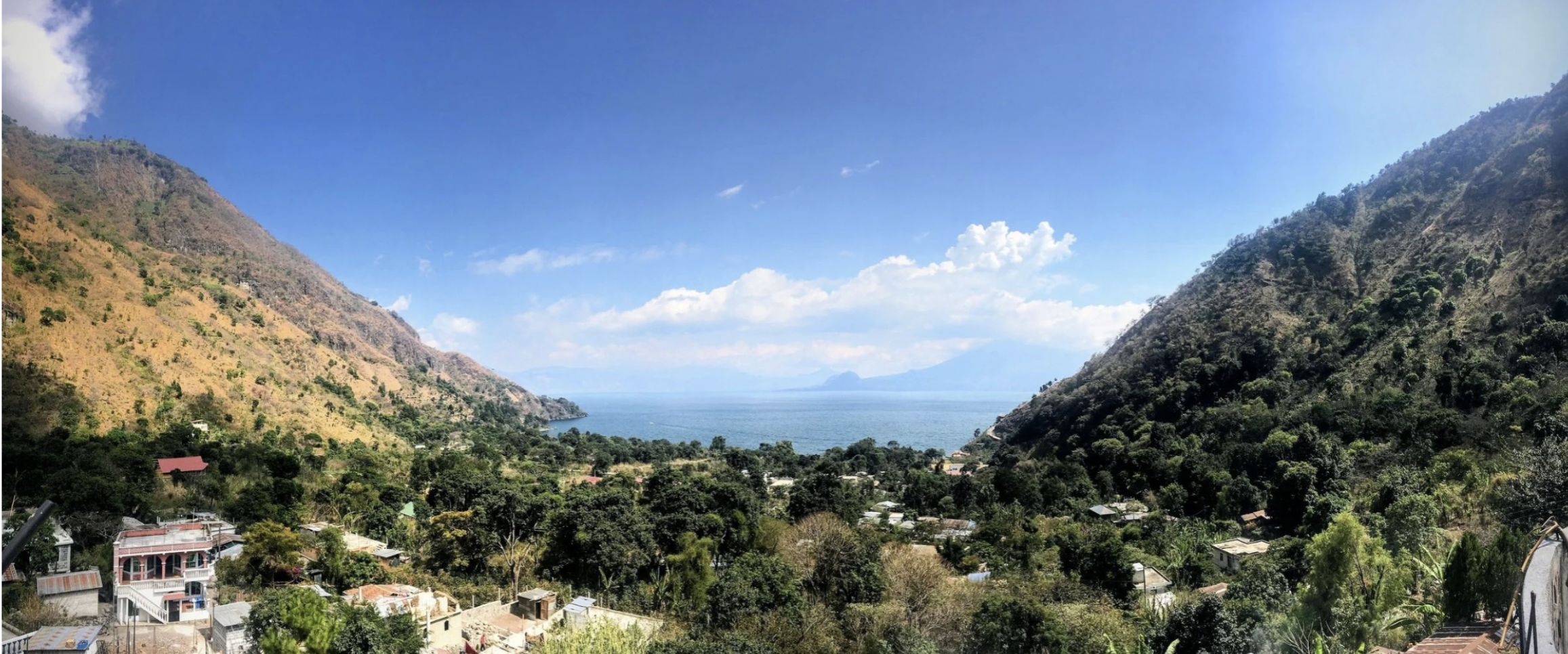 A panoramic view of Guatemala from a higher elevation