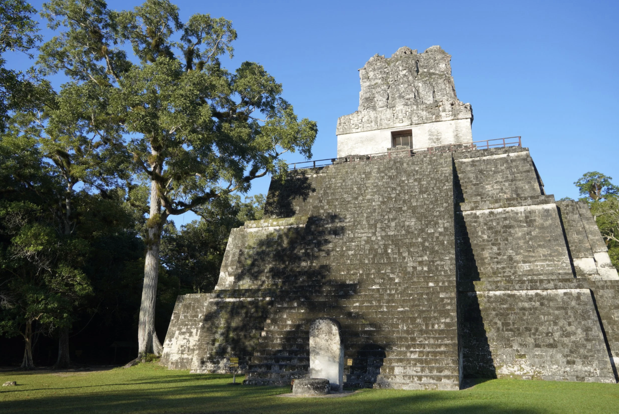 An ancient Mayan pyramid in the Peten region of Guatemala