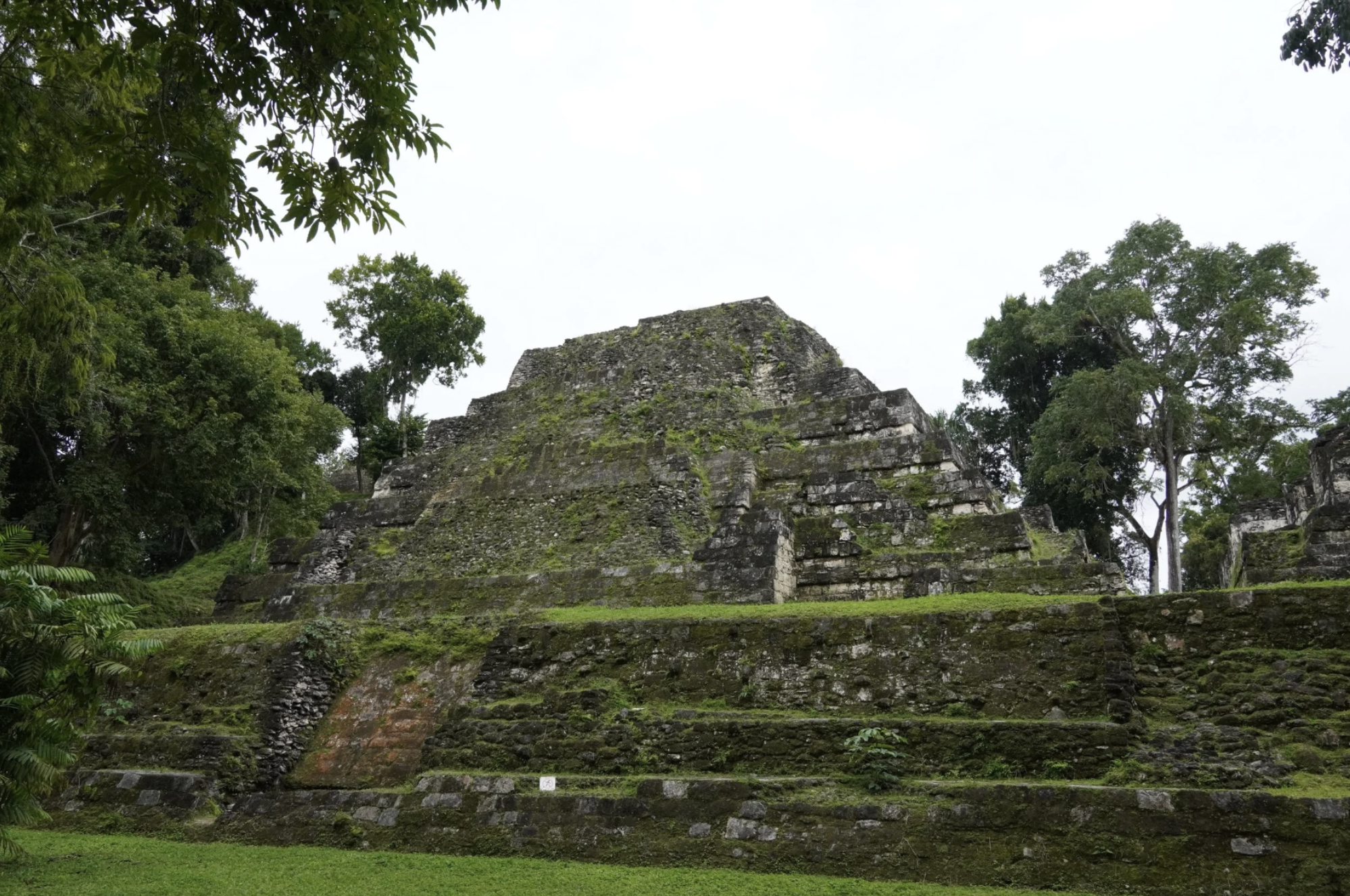 The Yaxha temple made of stone in the Petén region of Guatemala.