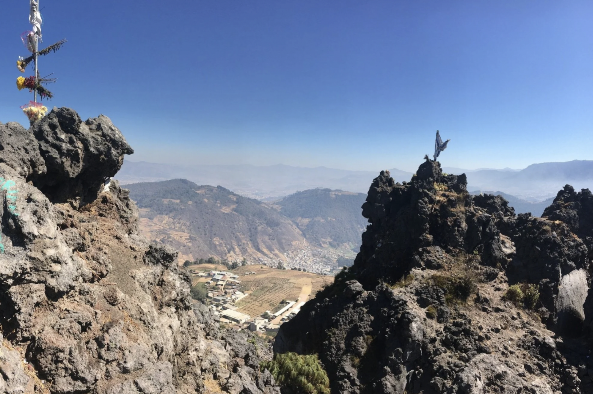 A photograph taken from the mountain tops in the Guatemalan Highlands.