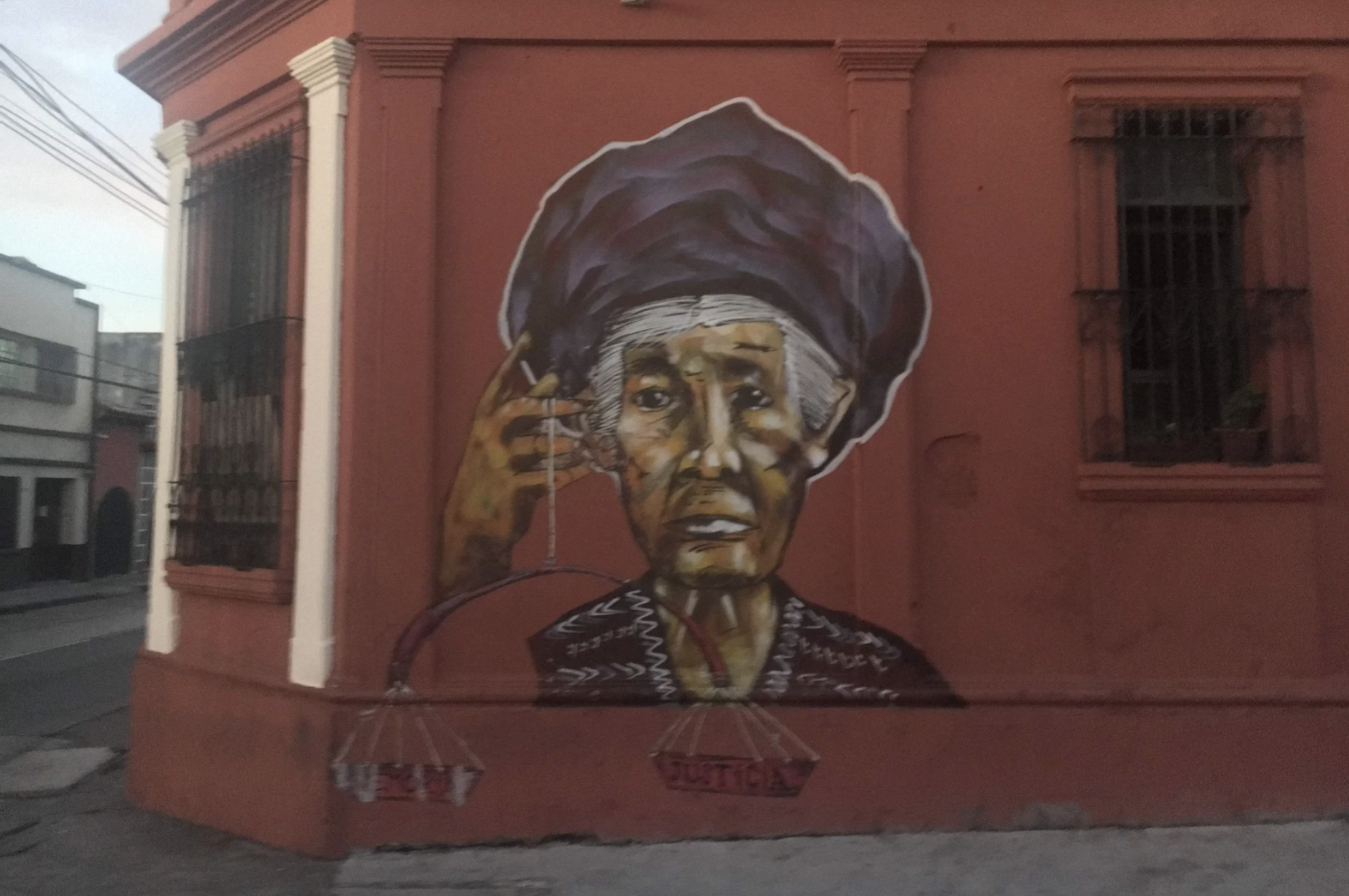 Street art on a building in Guatemala City