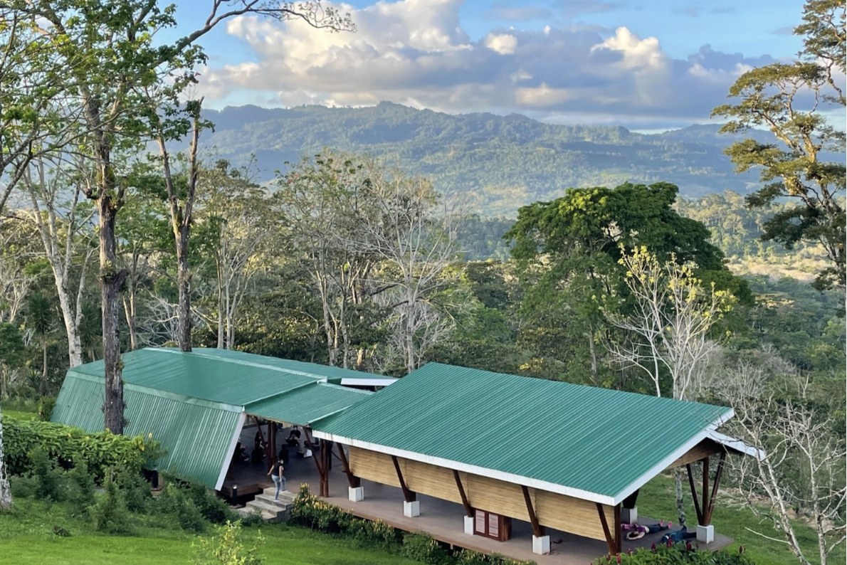 A structure at an eco-friendly hotel in Nicaragua set amongst the lush jungle 