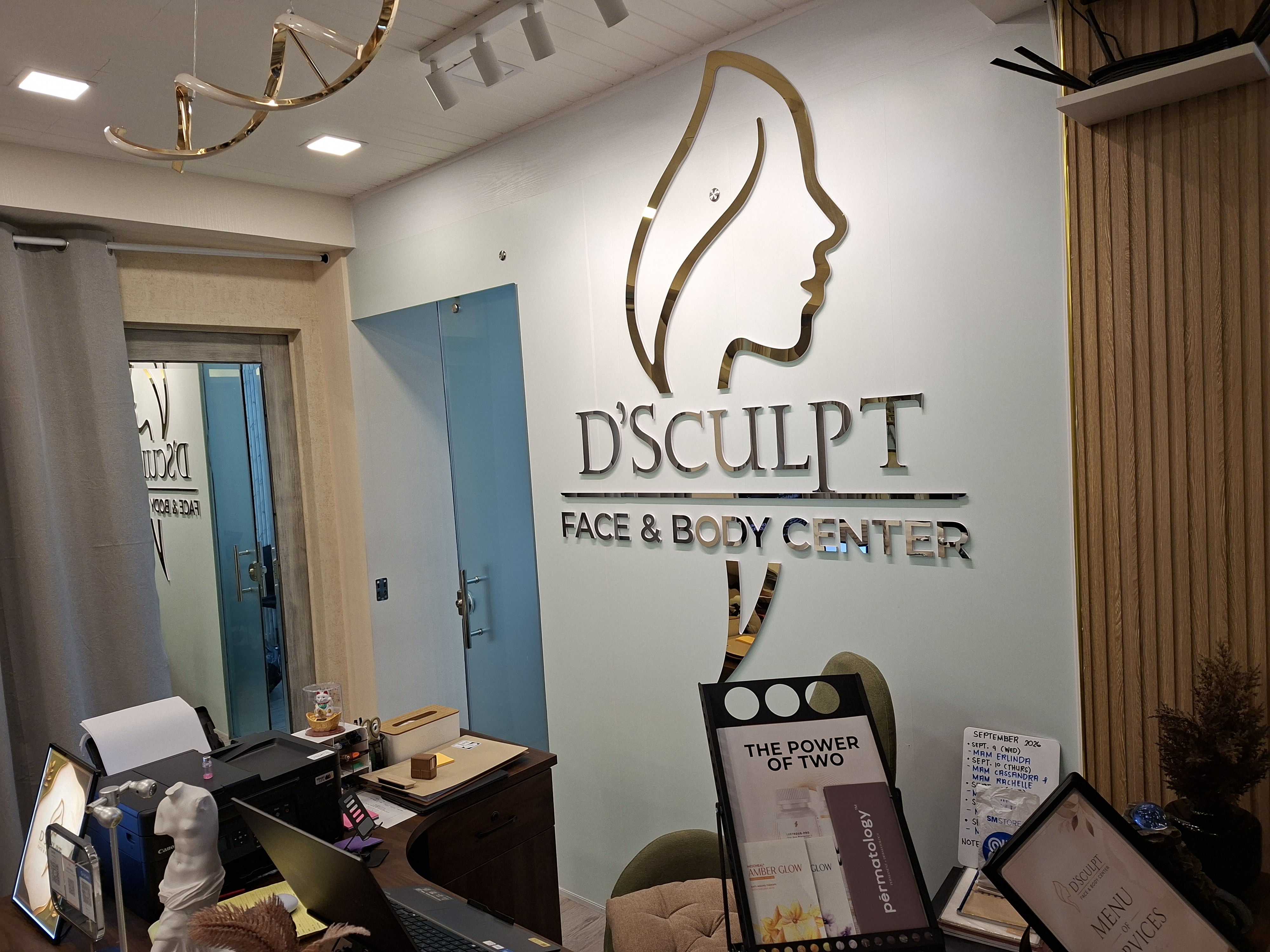 D'Sculpt Face & Body Center clinic interior.