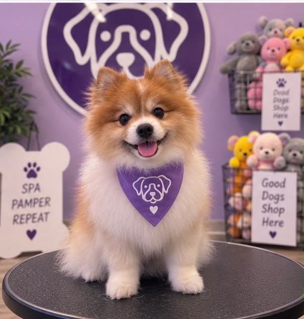Happy freshly groomed dog leaving Willow's Groomer, Oviedo FL