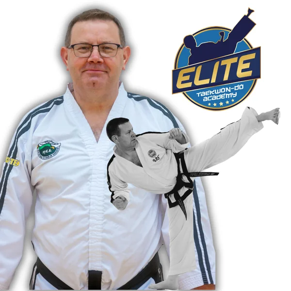 Master Terry Donnelly, ITF 8th Dan, owner and head instructor of Elite Taekwon-Do Academy