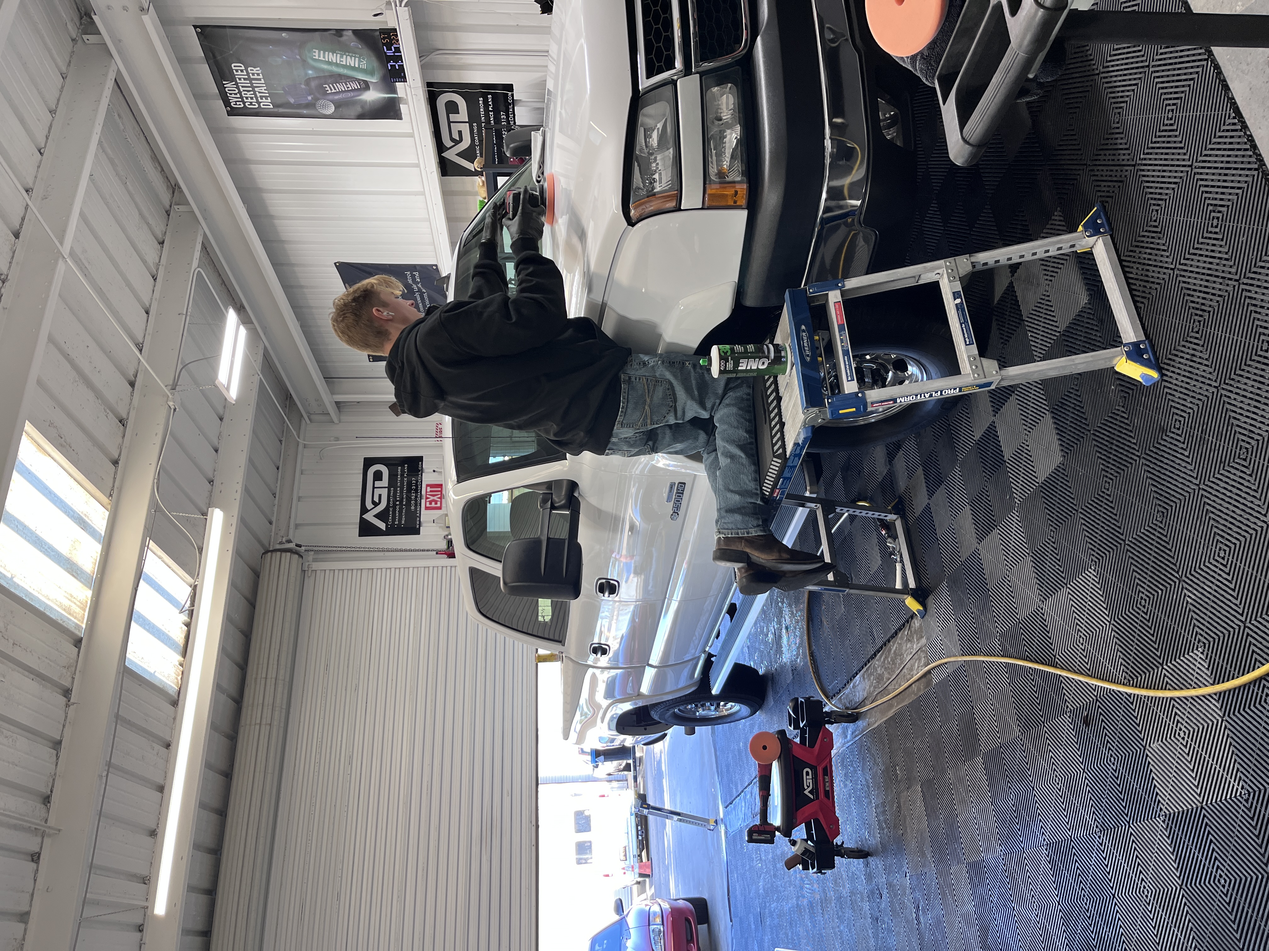 Paint correction to remove defects like scratches and swirls