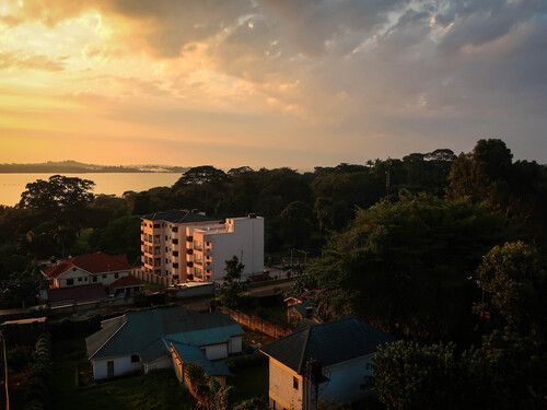 Sunset over Lake Victoria from Entebbe, Uganda