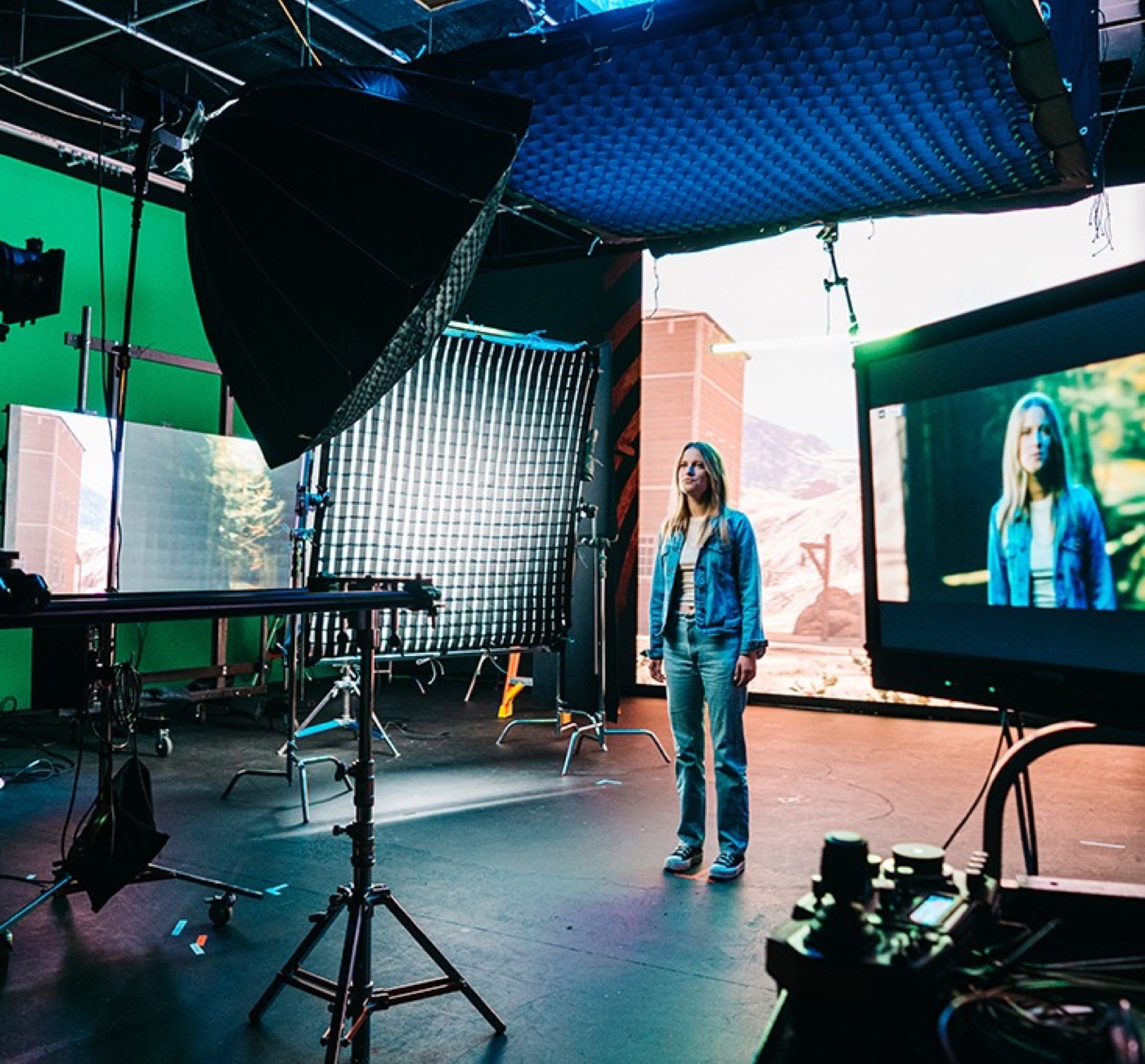 Lighting setup in the studio
