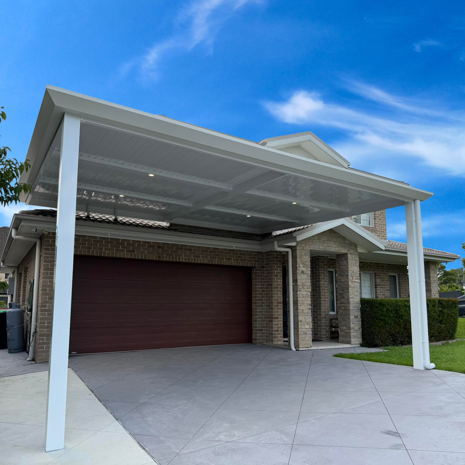 Custom patio extension with LED lighting in Sydney