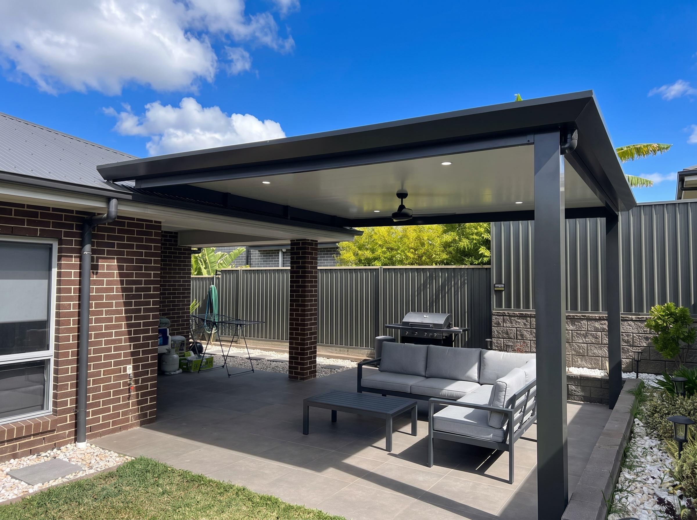 Pergola with slat design in Sydney
