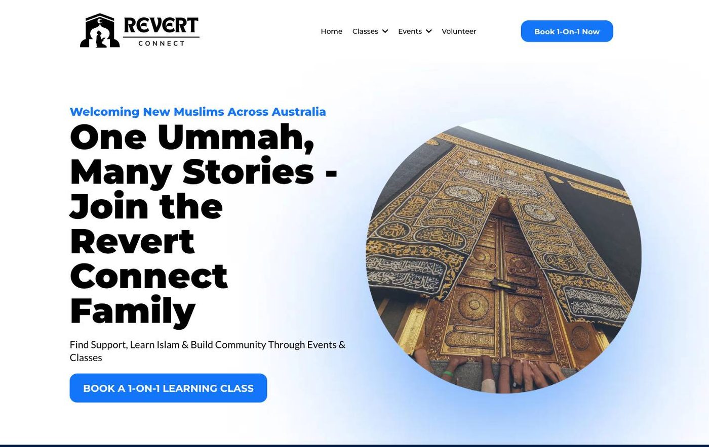 RevertConnect.com before the redesign