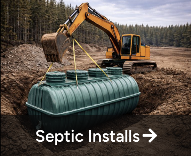 Septic installation in Alberta