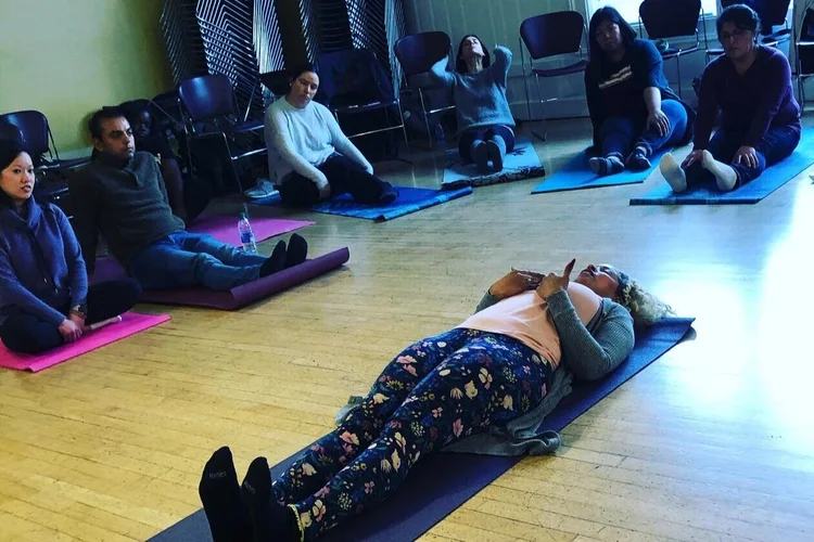 Kiara speaking at Intuit event