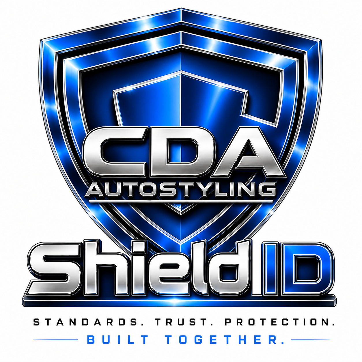 CDA Auto Styling × ShieldID Network co-brand mark for paid websites, SEO, and marketing services.