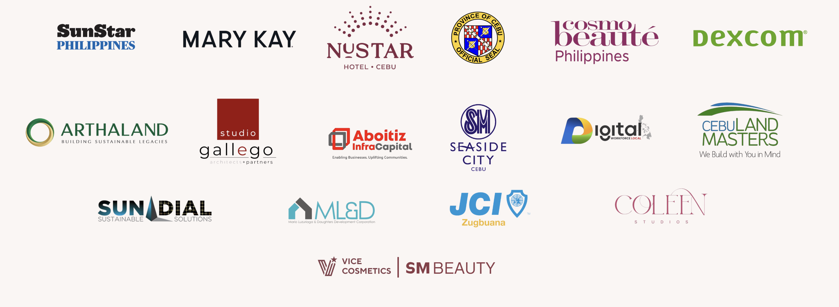 Leading brands choose True Hue Cebu - Corporate Clients Logos