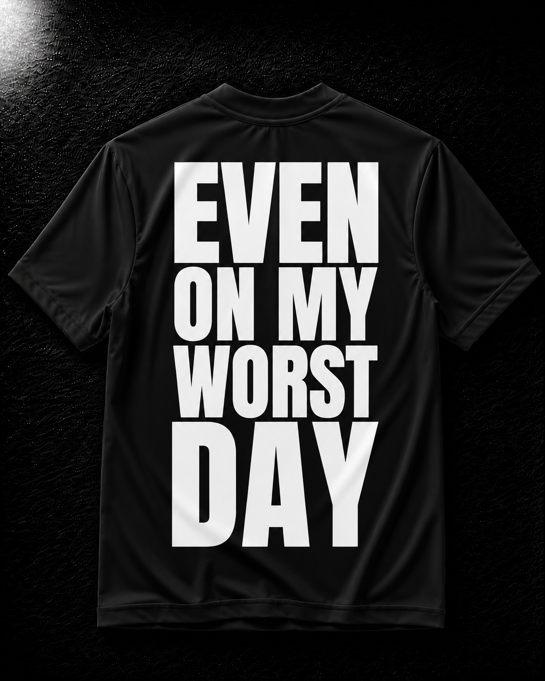 Status+ x E.O.M.W.D. Black T-Shirt — White Logo — back