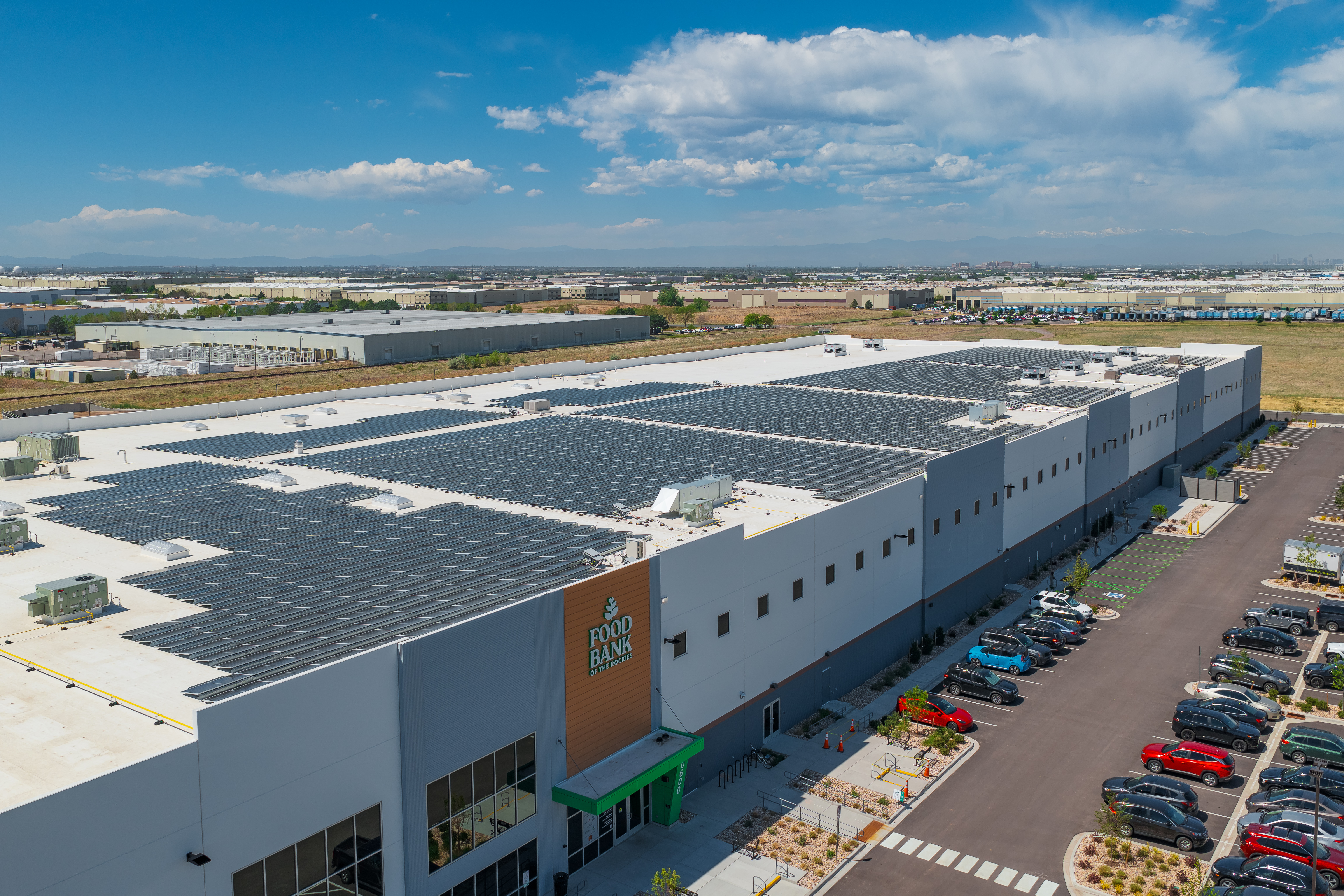 Aurora, CO-based Food Bank of the Rockies distribution center with Namaste Solar Panels Aurora, CO-based Food Bank of the Rockies distribution center with Namaste Solar Panels