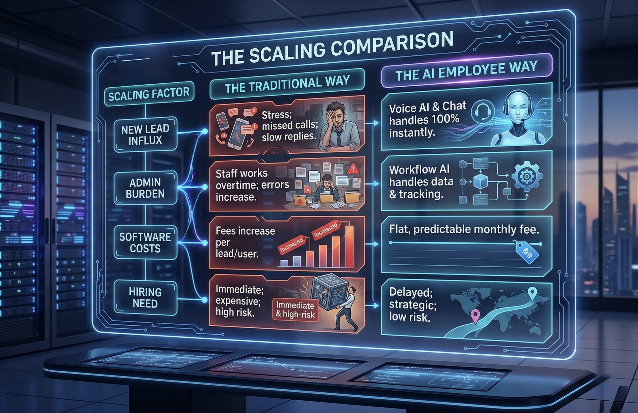 The Scaling Comparison
