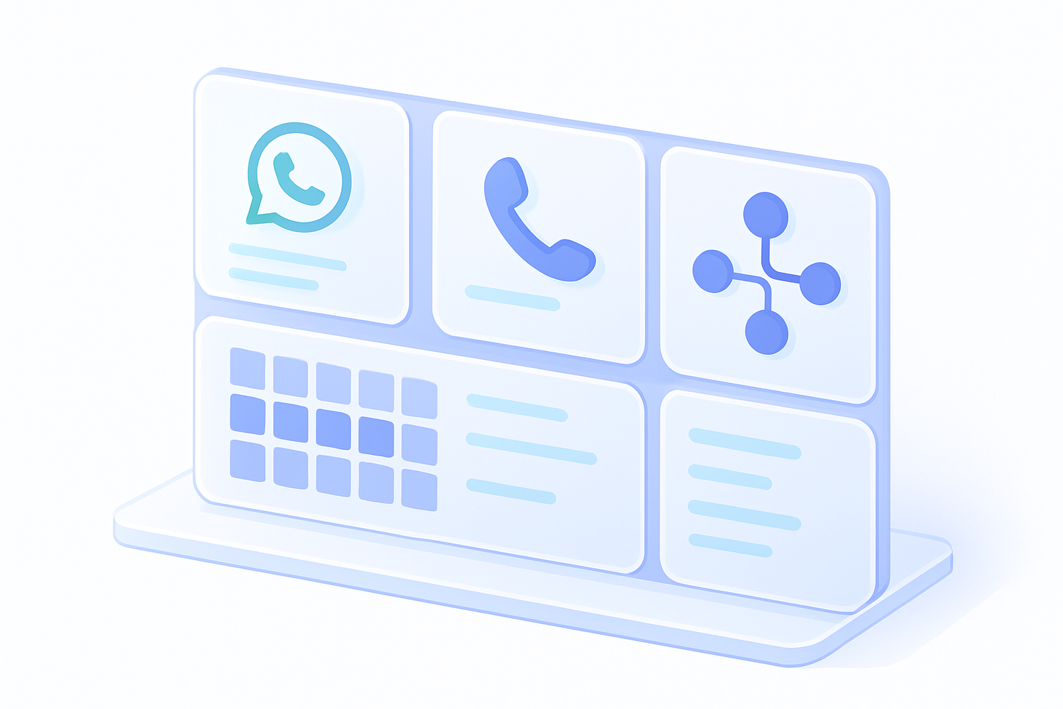 Isometric illustration of a modern service operations dashboard for a craftsman business showing abstract cards for inco