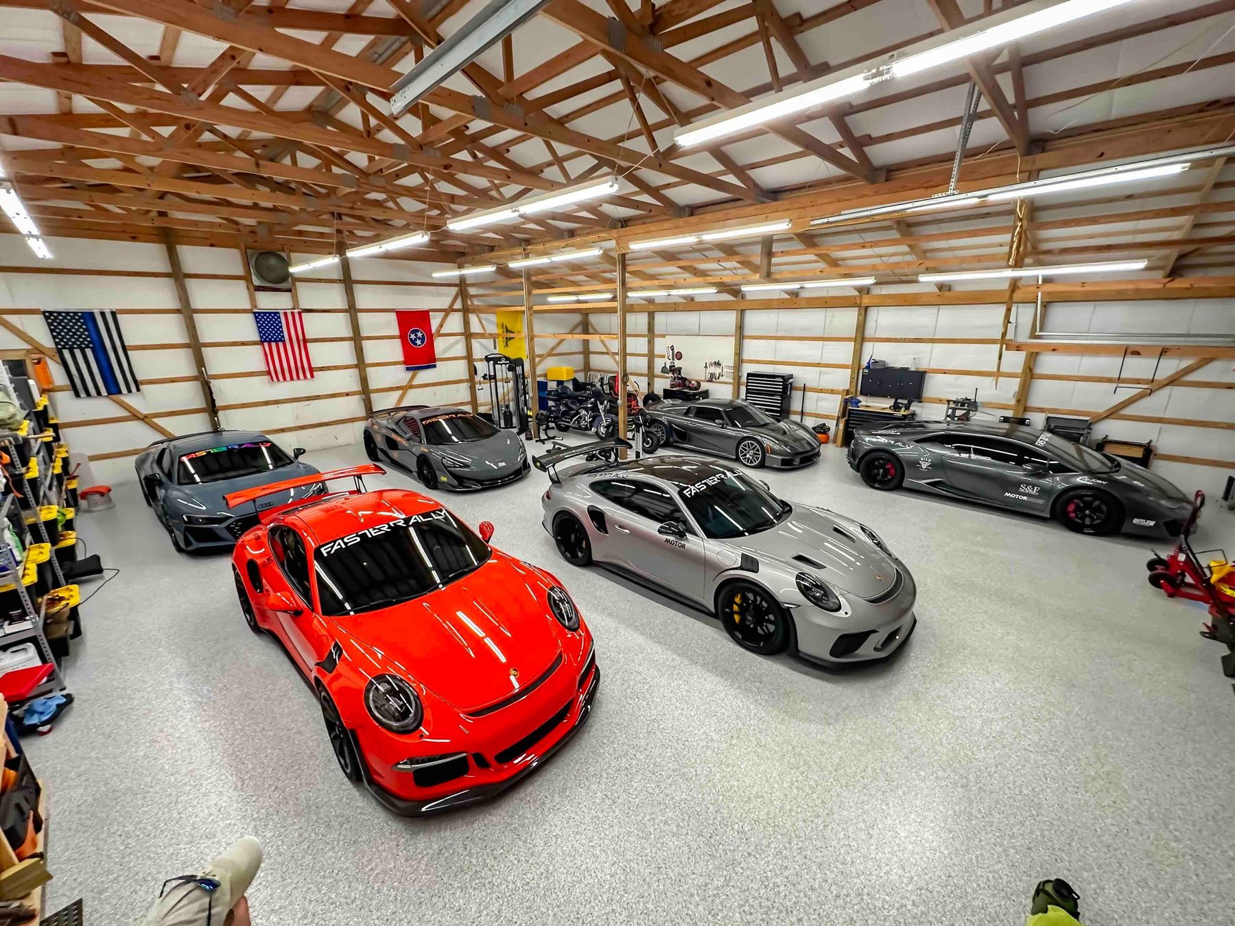 Faster Rally Sticker Party - Regulators Car Club Nashville exotic car event
