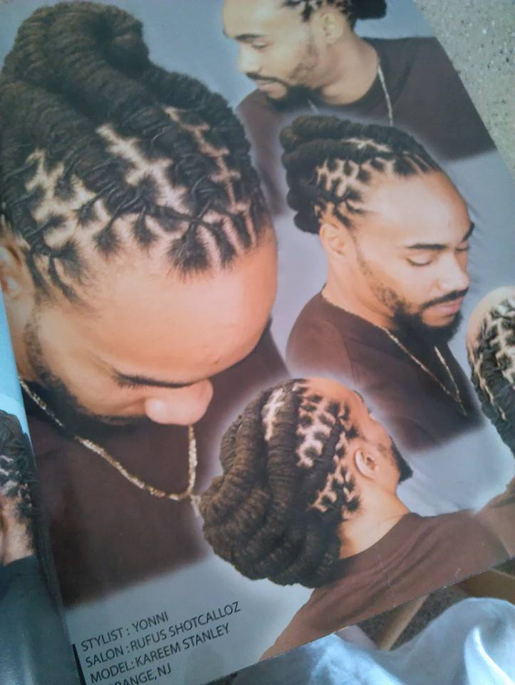 National magazine feature of Yonni Red loc styling