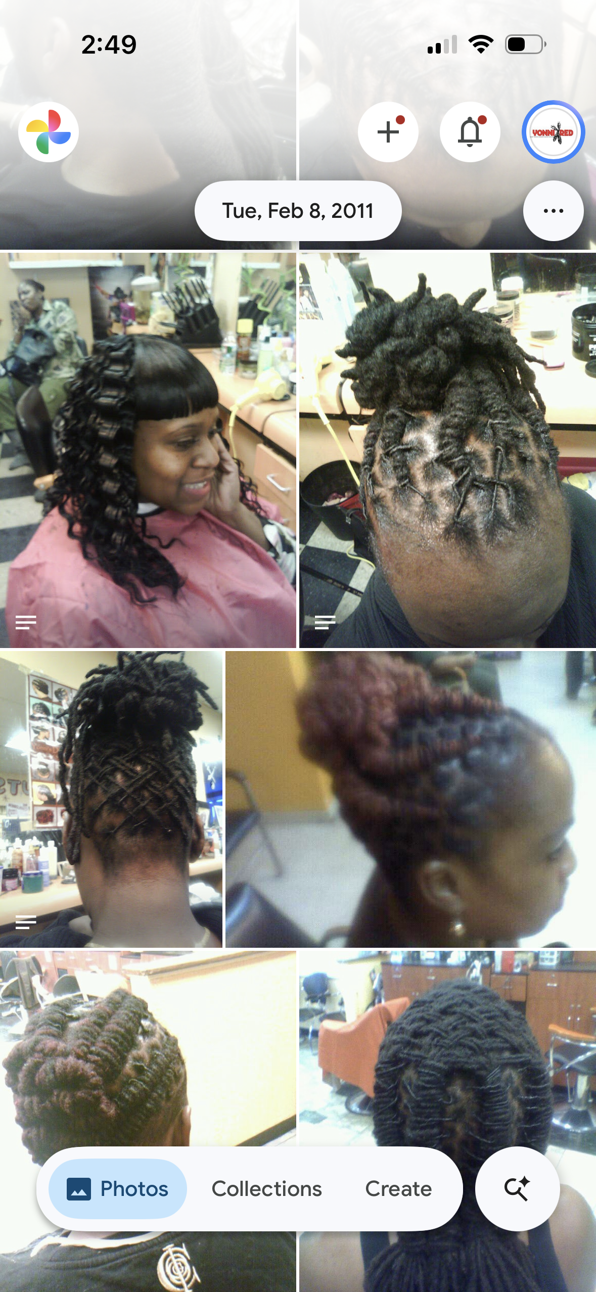 Burgundy barrel updo, May 8, 2011