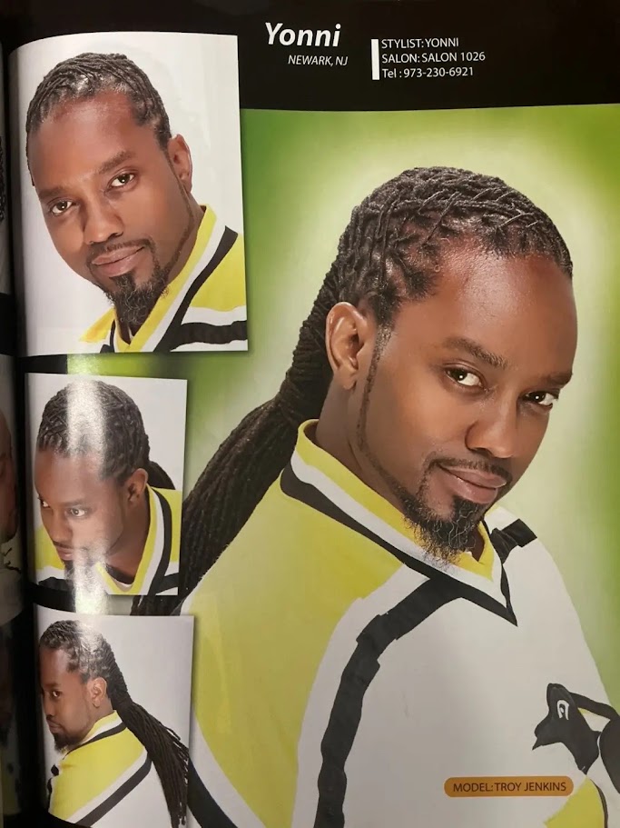 Original magazine feature of loc styling by Yonni Red