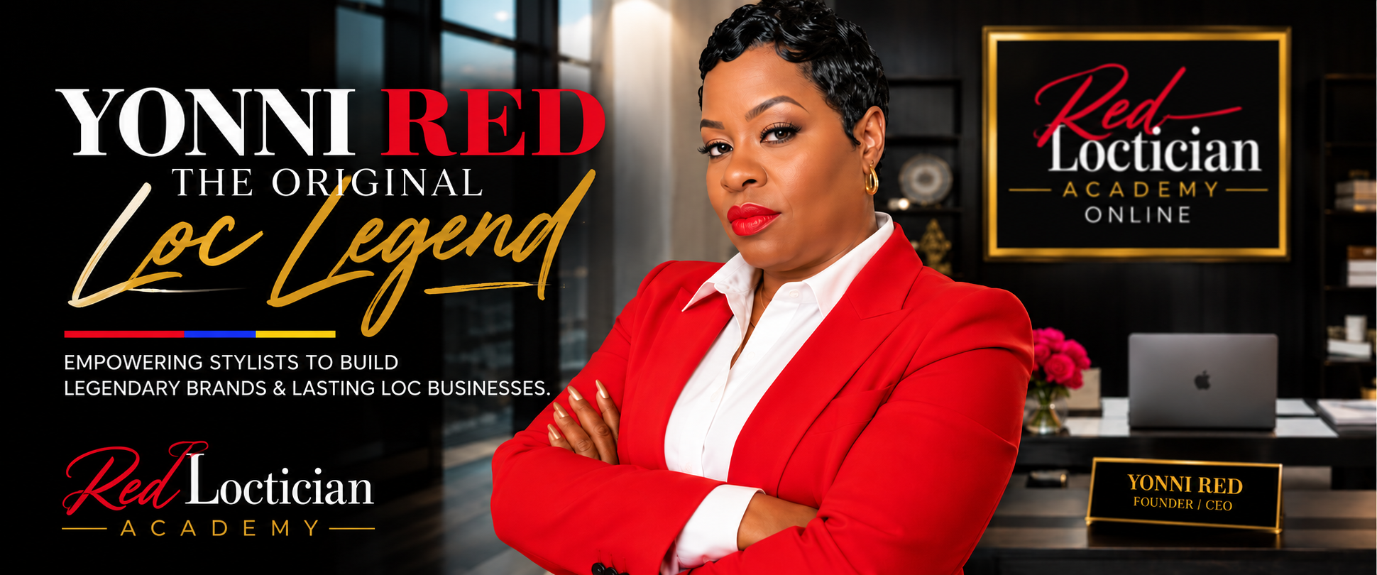 Yonni Red — The Original Loc Legend. Red Loctician Academy Online.