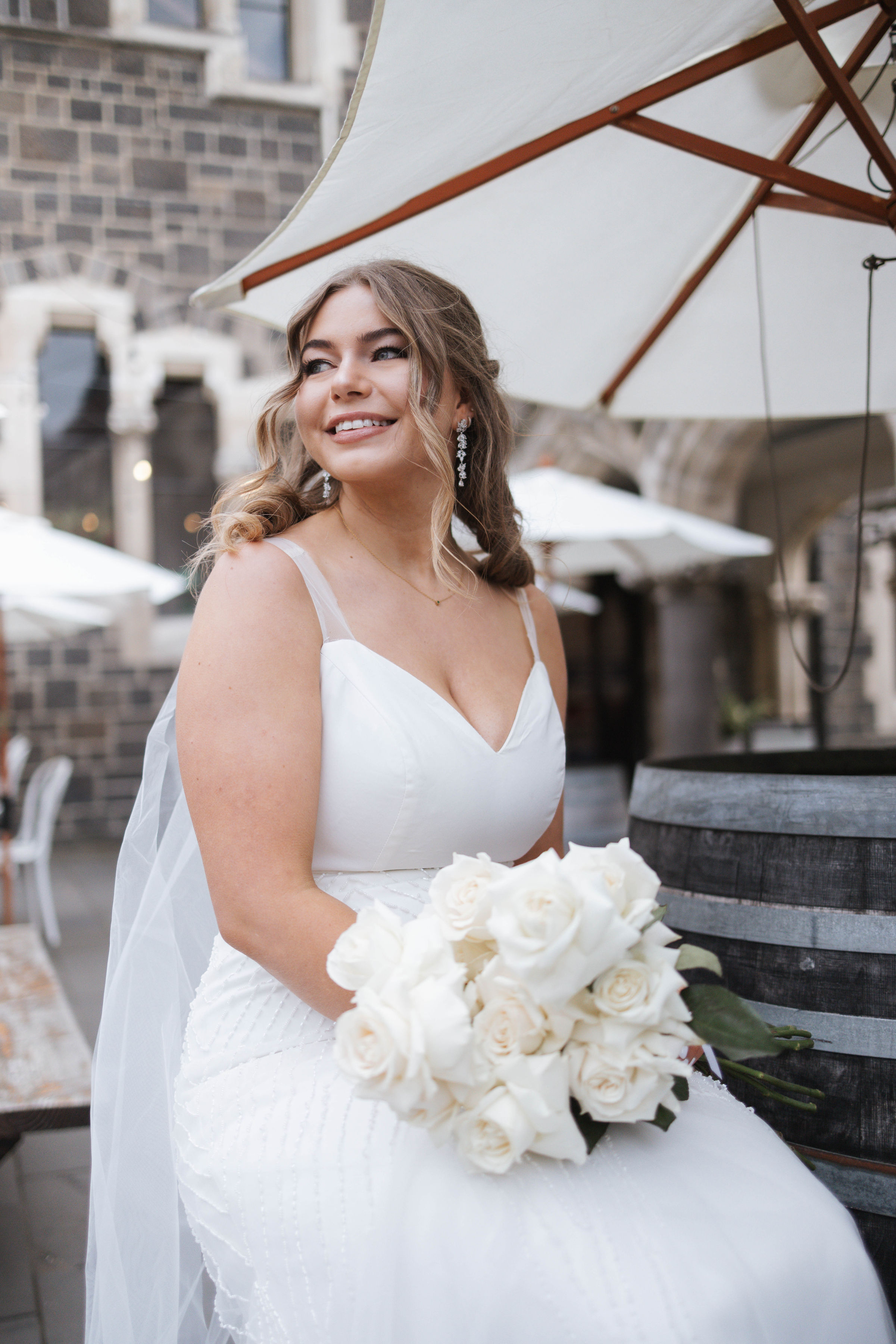 miss canterbury winner 2024 modelling wedding gown from new chapter bridal