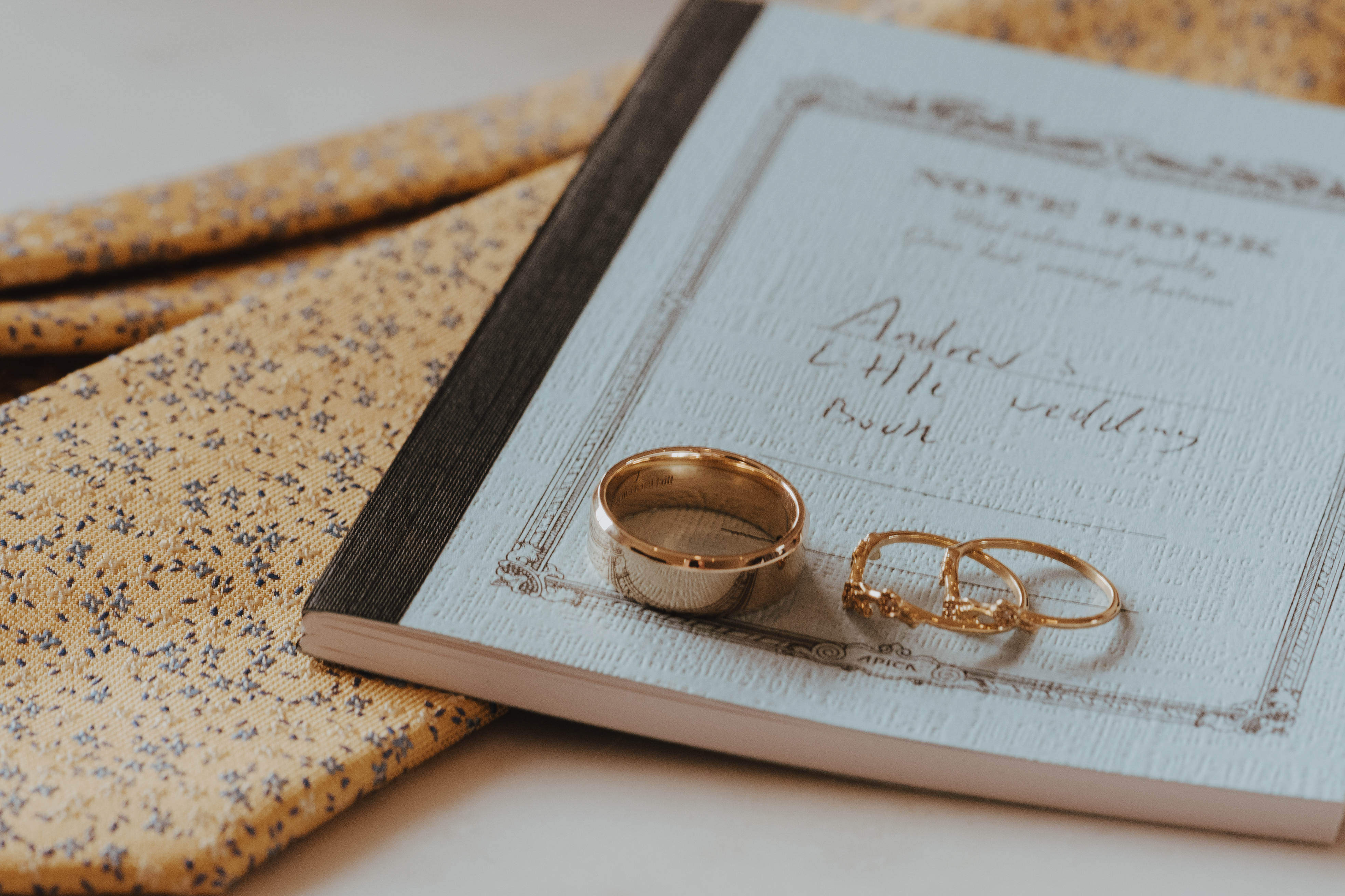 wedding ring details with the custom vow books wedding ring details with the custom vow books