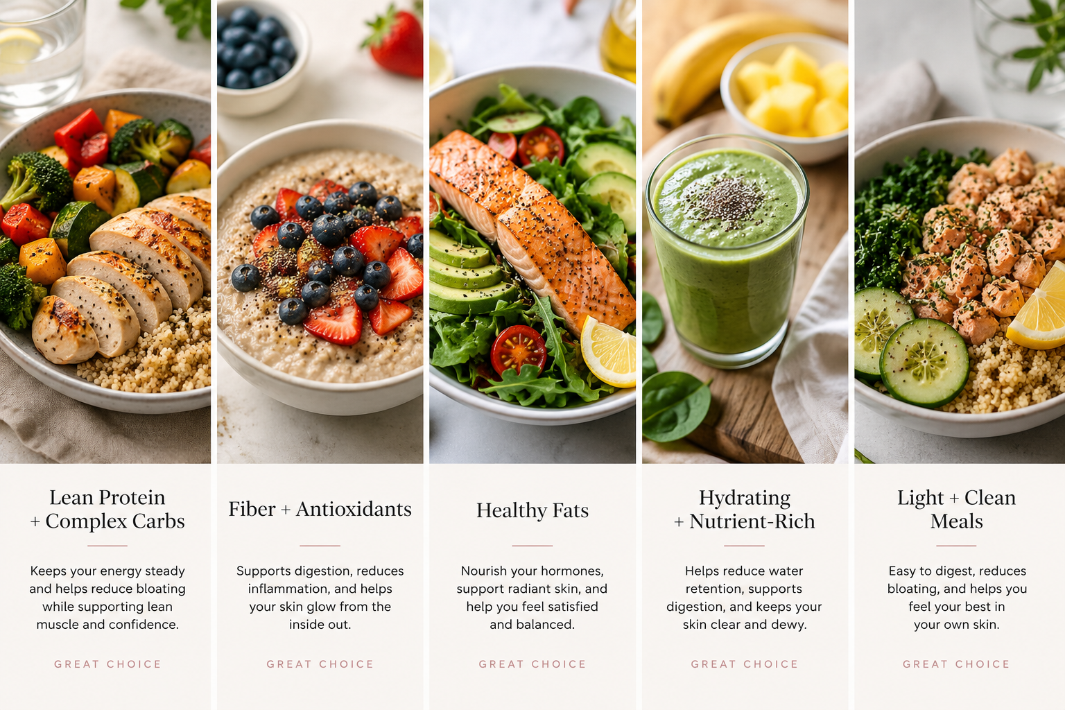 chart of healthy types of meals