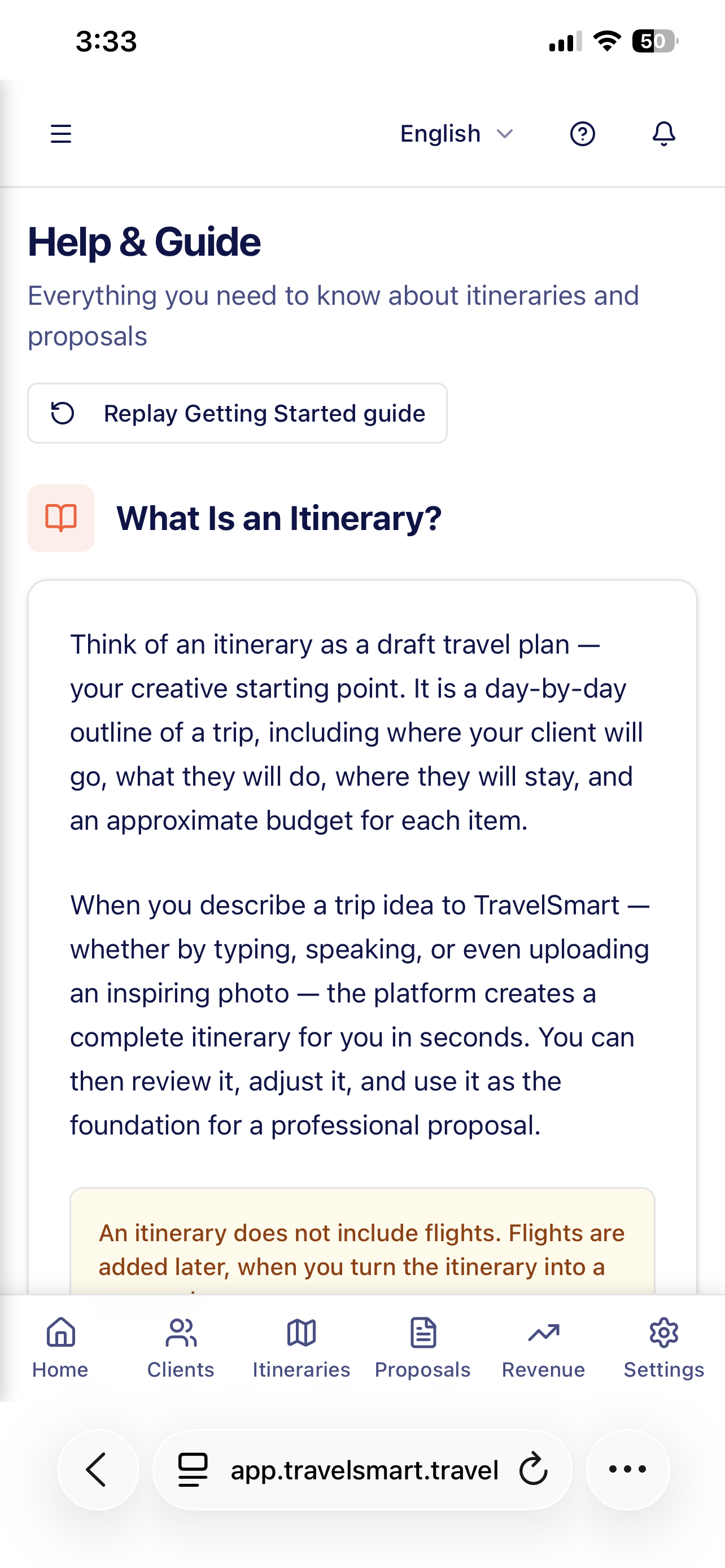 Help center on mobile