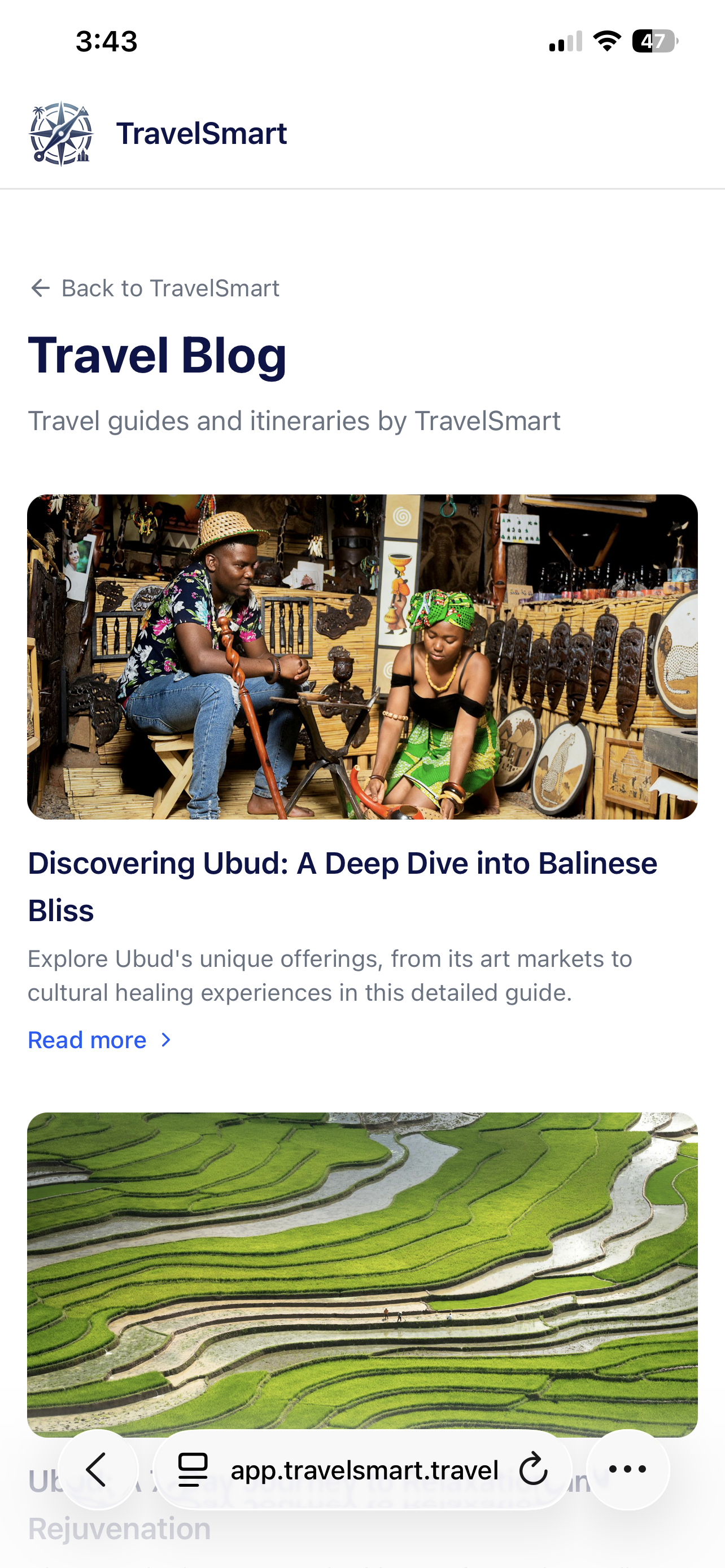 Published blog post on mobile